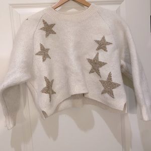 All Saints Cropped Star Sweater